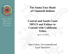 Item 12A_Chumash_FGC Presentation - Cal-SPAN