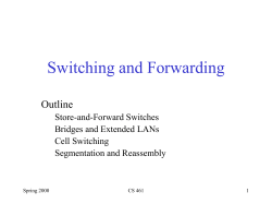 Switching and Forwarding
