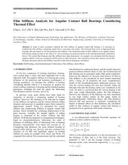 Film Stiffness Analysis for Angular Contact Ball