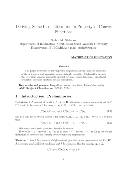 Deriving Some Inequalities from a Property of Convex Functions