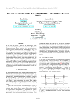 Multi-Player microtiming humanisation using a