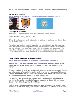 George B. Driscoll Lost Game Warden Memorialized