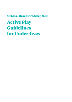 Active Play Guidelines for Under-fives