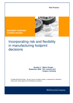Incorporating risk and flexibility in manufacturing footprint decisions