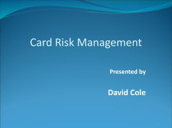 Card Risk Management