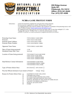 NCBBA Game Protest Form - National Club Basketball Association