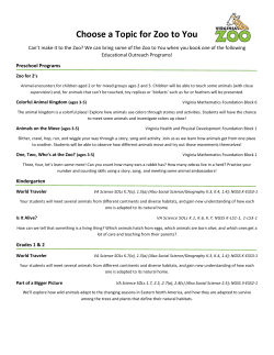 Choose a Topic for Zoo to You