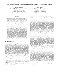 Task allocation via coalition formation among autonomous agents