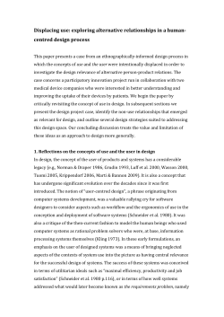 Displacing use: exploring alternative relationships in a