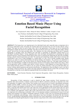 Emotion Based Music Player Using Facial Recognition