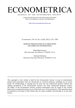 Robust Predictions in Games With Incomplete Information