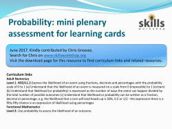 Probability - mini plenary AfL cards