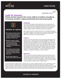case study - Ascribe Text Analytics