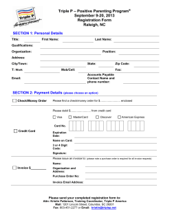 SECTION 1: Personal Details Title: First Name: Last Name