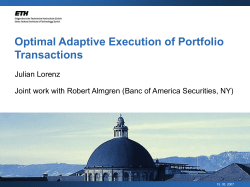 Optimal Adaptive Execution of Portfolio