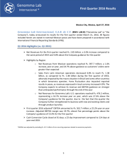 genomma lab reports better than expected consolidated sales, +5