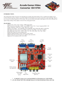 Arcade Games Video Converter ID# 9794 Troubleshooting
