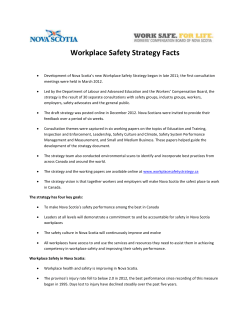 2012-2017 Workplace Safety Strategy Fact Sheet
