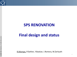 SPS_renovation_-_Final_design_and_status
