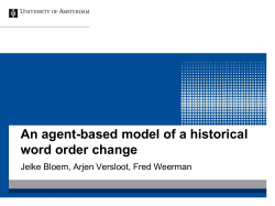 An agent-based model of a historical word order change