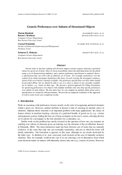 Generic Preferences over Subsets of Structured Objects