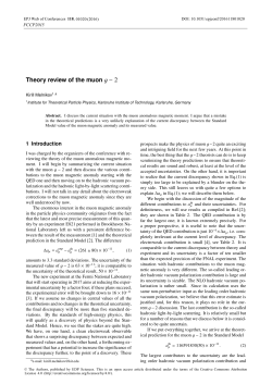 Theory review of the muon g − 2