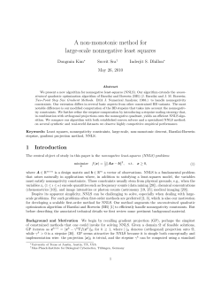 A non-monotonic method for large-scale nonnegative least squares
