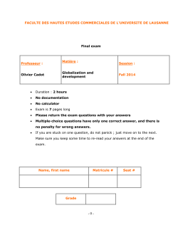final 2014 - HEC Lausanne