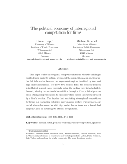 The political economy of interregional competition for firms