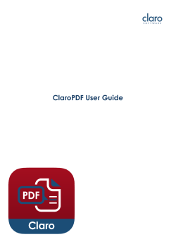 ClaroPDF User Guide