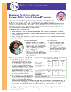 Outcomes for Children.indd - The Early Childhood Technical