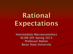 Intermediate Macroeconomics - College of Business and Economics