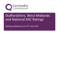 Staffordshire, West Midlands and National ASC