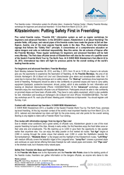 F&uuml;nf Freeride-Routen &bull; Informationssystem f&uuml;r