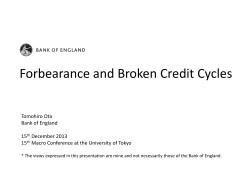 Forbearance and Broken Credit Cycle