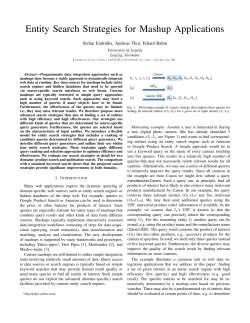 Entity Search Strategies for Mashup Applications