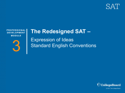 Expression of Ideas, Standard English Conventions