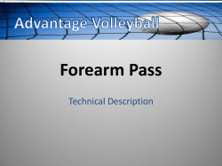 Forearm Pass - Advantage Volleyball