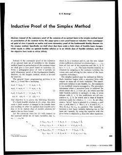 Inductive Proof of the Simplex Method