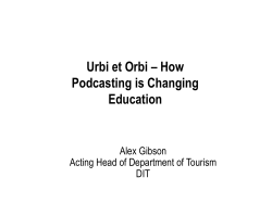 The Potential for Podcasts in Education