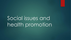Social issues and health promotion