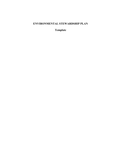 ENVIRONMENTAL STEWARDSHIP PLAN Template