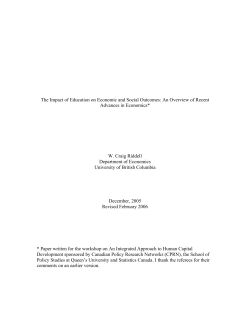The Impact of Education on Economic and Social Outcomes: An