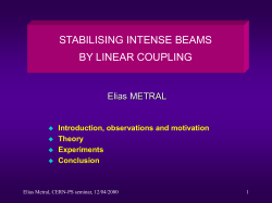 Stabilising Intense Beams by Linear Coupling