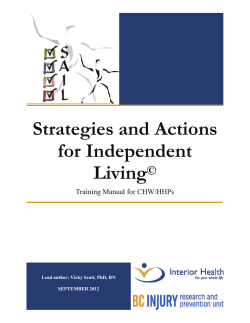 Strategies and Actions for Independent Living