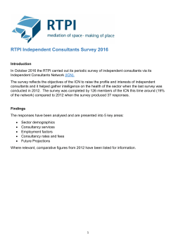 RTPI Independent Consultants Survey 2016