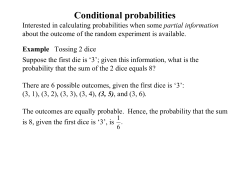 Conditional probabilities
