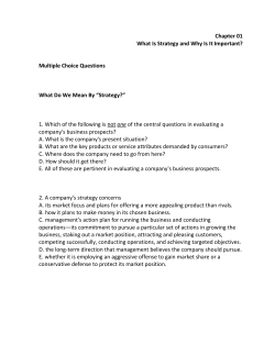 Chapter 01 What Is Strategy and Why Is It