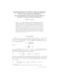 Spectral Distribution of Hermitian Toeplitz Matrices Formally