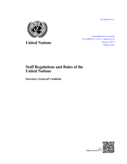 Staff Regulations and Rules of the United Nations